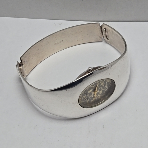 Womens Vintage Anne Klein Watch 30mm Silver Bangle Cuff Bracelet New Battery main image 8